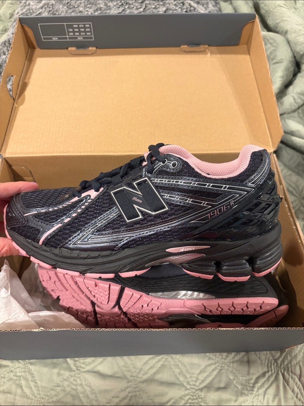 New Balance Women's Black and Pink 1906R Athletic Running Shoes